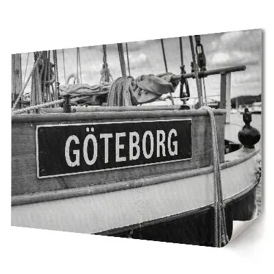 Retro plagát Loď v prístave Göteborg
