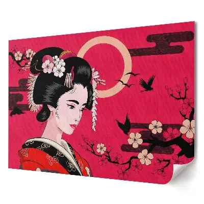 Retro plagát Japonská krása v kvitnúcej krajine
