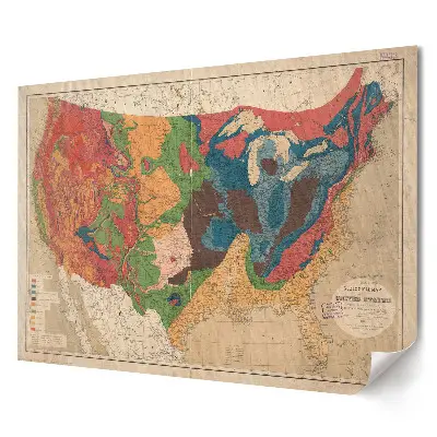 Plagát Geologická mapa Spojených štátov