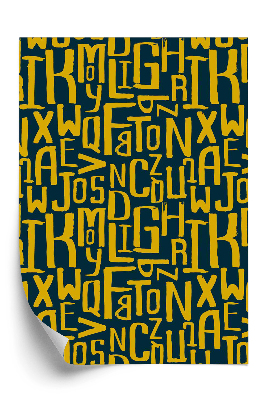 Tapeta na stenu Žlté písmená abecedy