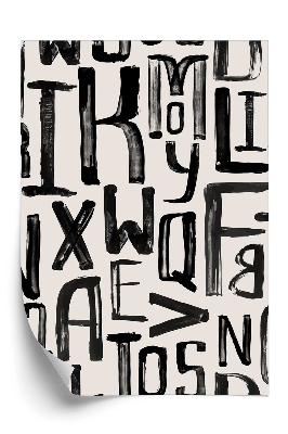 Tapeta na stenu Vzor nerovnakých písmen vo vintage štýle