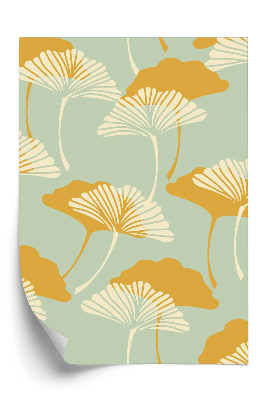 Tapeta na stenu Ginko dvojlaločné v japonskom štýle