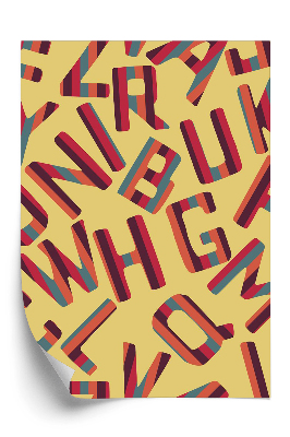 Tapeta Abeceda na žltom pozadí