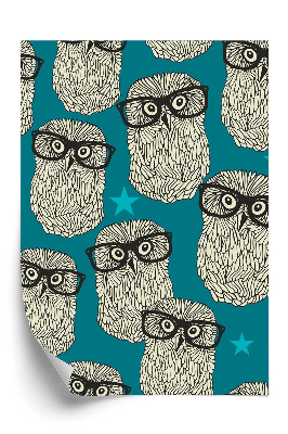 Tapeta na stenu Hipsterské sovy s okuliarmi