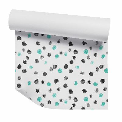 Tapeta na stenu Zeleno-čierne pastelové bodky