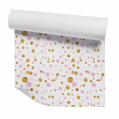 Tapeta na stenu Hnedé a ružové dekoratívne bodky