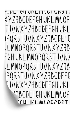 Tapeta Čierna abeceda na bielom pozadí