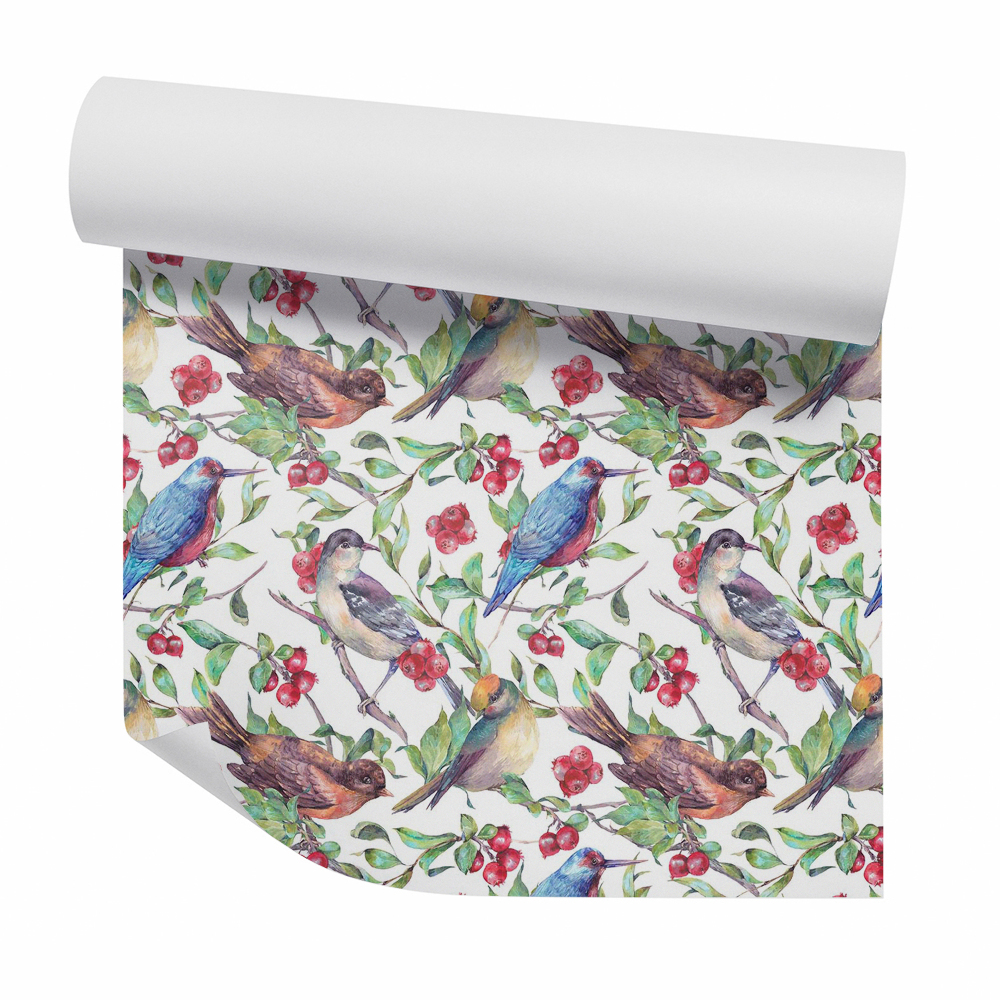 Tapeta Vtáky na konároch ihličnanov