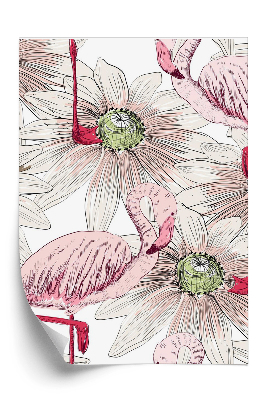 Tapeta na stenu Tropický ružový plameniak