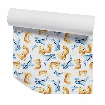 Tapeta na stenu Lietadlá a medvedíky