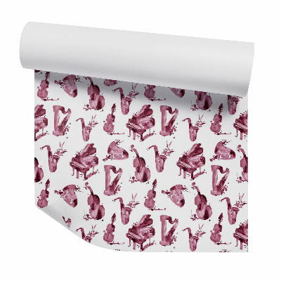 Tapeta na stenu Hudobné nástroje akvarel