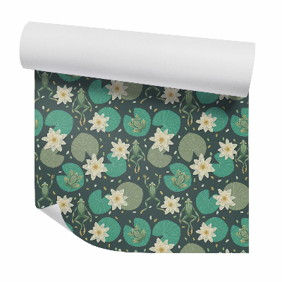 Tapeta na stenu Žaba na jazierku s leknami