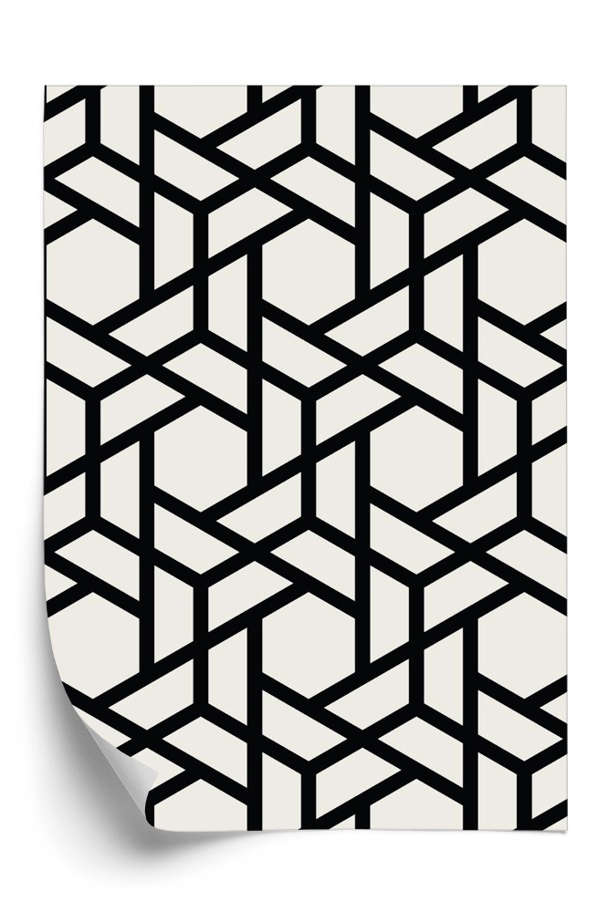 Tapeta Abstraktná čiernobiela geometria