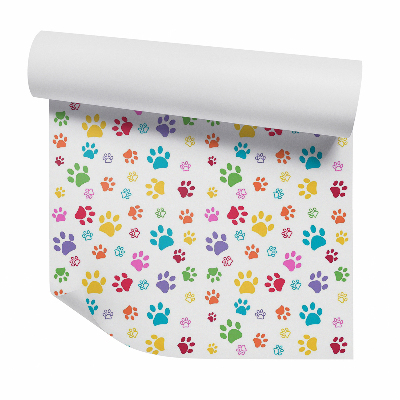 Tapeta na stenu Farebné psie labky abstraktné