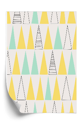 Tapeta Ručne kreslený horský vzor