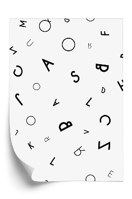 Tapeta na stenu Čierne písmená