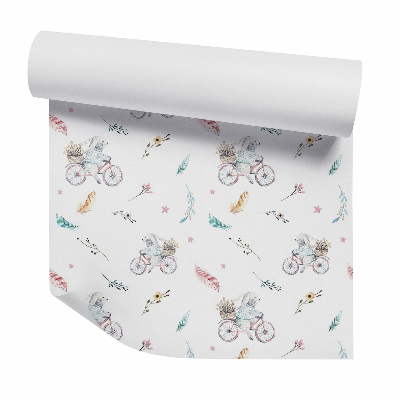Tapeta na stenu Zajace na bicykloch