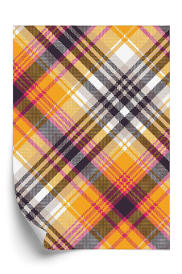 Tapeta na stenu Oranžový károvaný vzor