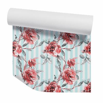 Tapeta Červené dekoratívne kvety