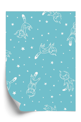 Tapeta na stenu Zábavná mačka astronaut vo vesmíre