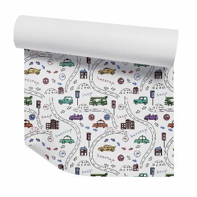 Tapeta na stenu Športové autá mestské ulice