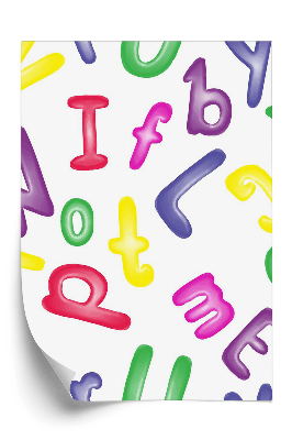 Tapeta Vzor farebných písmen