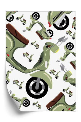 Tapeta Zelené skútre