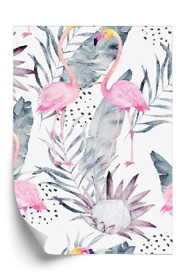 Tapeta na stenu Plameniaky a rastliny