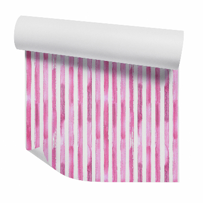 Tapeta Ružové zvislé pruhy akvarel