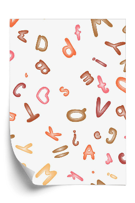 Tapeta na stenu Vzor abecedy
