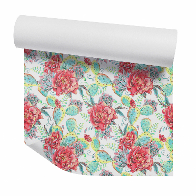 Tapeta Červené dekoratívne kvety kaktusu