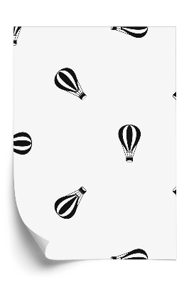 Tapeta Vzor s čiernymi balónmi