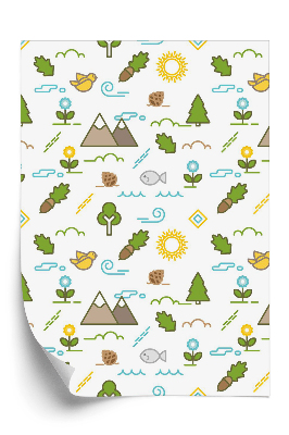 Tapeta na stenu Vzor hôr na slnku