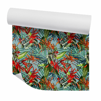 Tapeta na stenu Farebné kvety abstraktné tropické