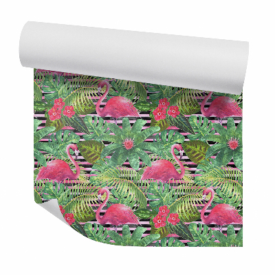 Tapeta na stenu Plameniaky medzi listami