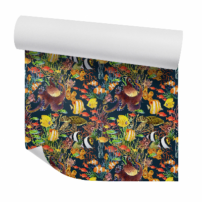 Tapeta Farebná rybia abstrakcia