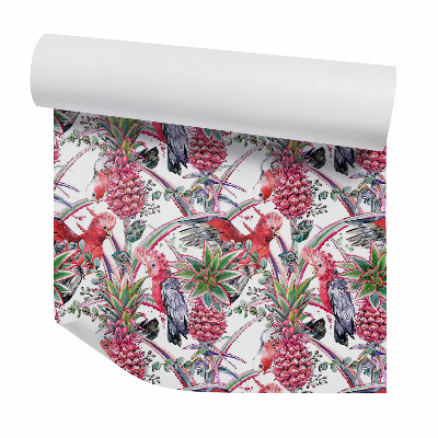 Tapeta Veľké papagáje a ananásy