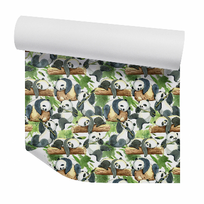 Tapeta na stenu Spiace pandy na bambuse