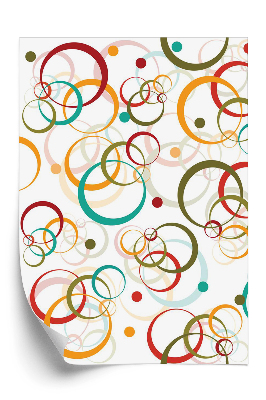 Tapeta na stenu Vzor kruhov a bodiek v retro štýle