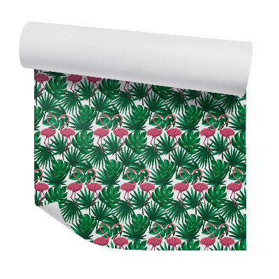 Tapeta Plameniaky a listy monstery