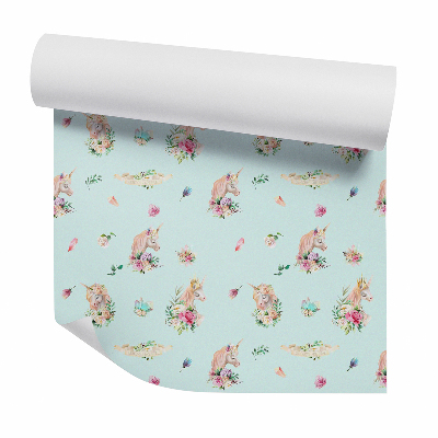 Tapeta Kytice kvetov rozprávkových jednorožcov