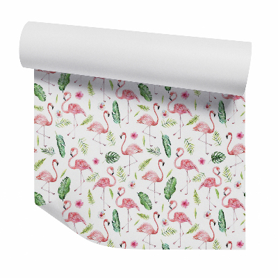 Tapeta Ružové plameniaky vegetácia