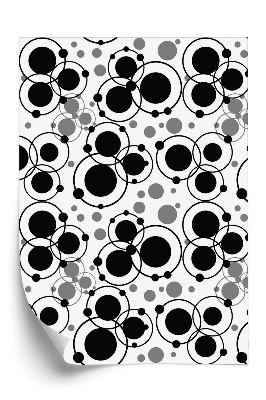 Tapeta Čierne kruhy a bodky