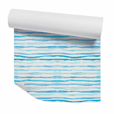 Tapeta na stenu Pastelovo modré vodorovné pruhy