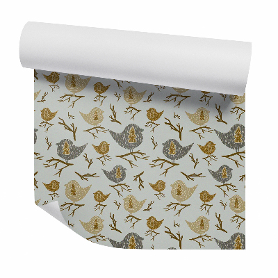 Tapeta na stenu Vianočné vtáky na konároch