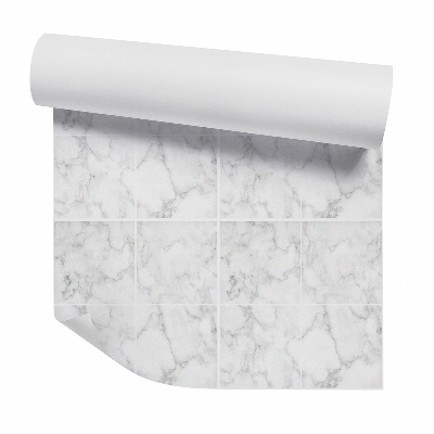 Tapeta na stenu Biele dekoratívne mramorové dlaždice