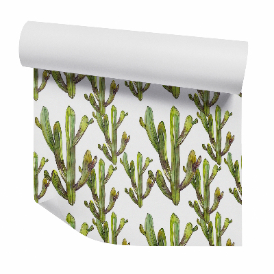 Tapeta Kaktusy nakreslené na bielom pozadí