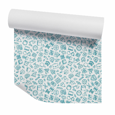 Tapeta na stenu Školské zelené náčrtky