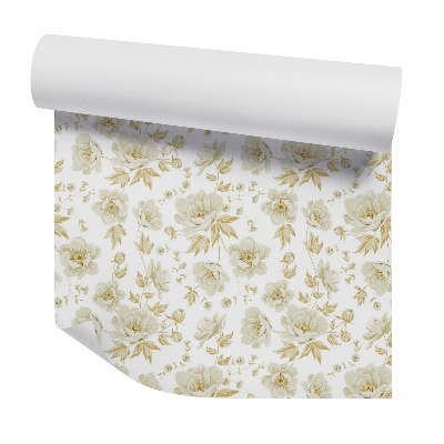 Tapeta na stenu Zlaté ozdobné kvety