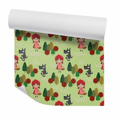 Tapeta na stenu Červená čiapočka a vlčí les